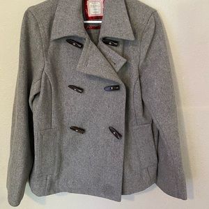 Woman’s Gray peacoat